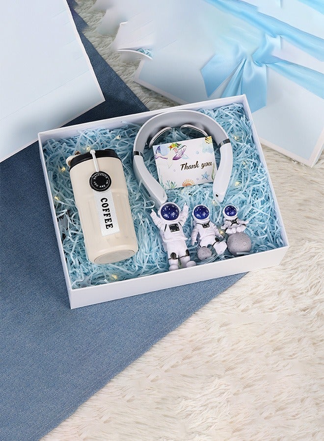 صندوق هدايا عيد ميلاد رائد فضاء للأولاد والرجال والإخوة - مجموعة سلة هدايا مكونة من 6 قطع لأعياد الميلاد والزفاف والذكرى السنوية والمناسبات الخاصة وهدية رأس السنة الجديدة والعطلات الأخرى - Image 1